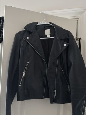H&M Black Faux Leather Jacket